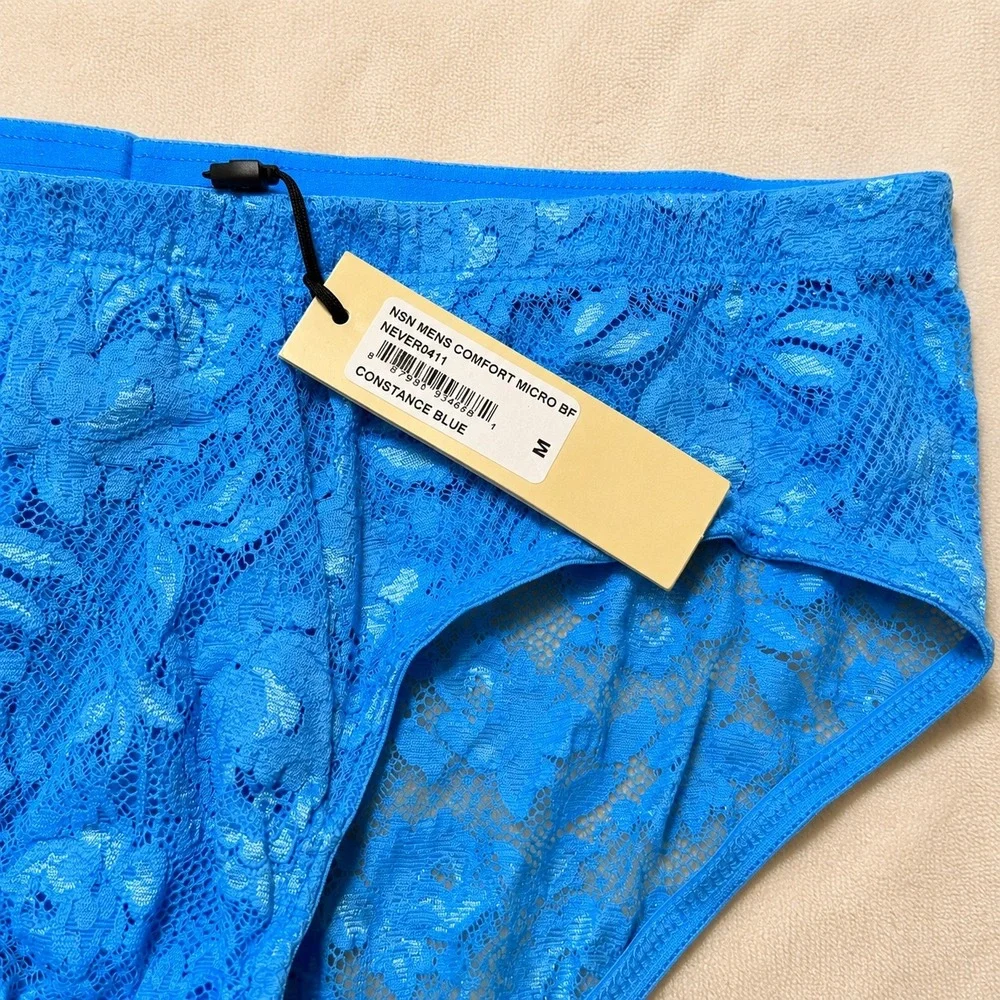 COSABELLA Men's Comfort Micro Brief Blue Lace Underwear‎ - Size M / NWT